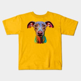 Italian Greyhound Piccolo Levriero Photo Art Kids T-Shirt